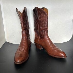 Lucchese Classics Handmade Hazel Brown Cowboy Western Boots E1994.64, Size 12 D